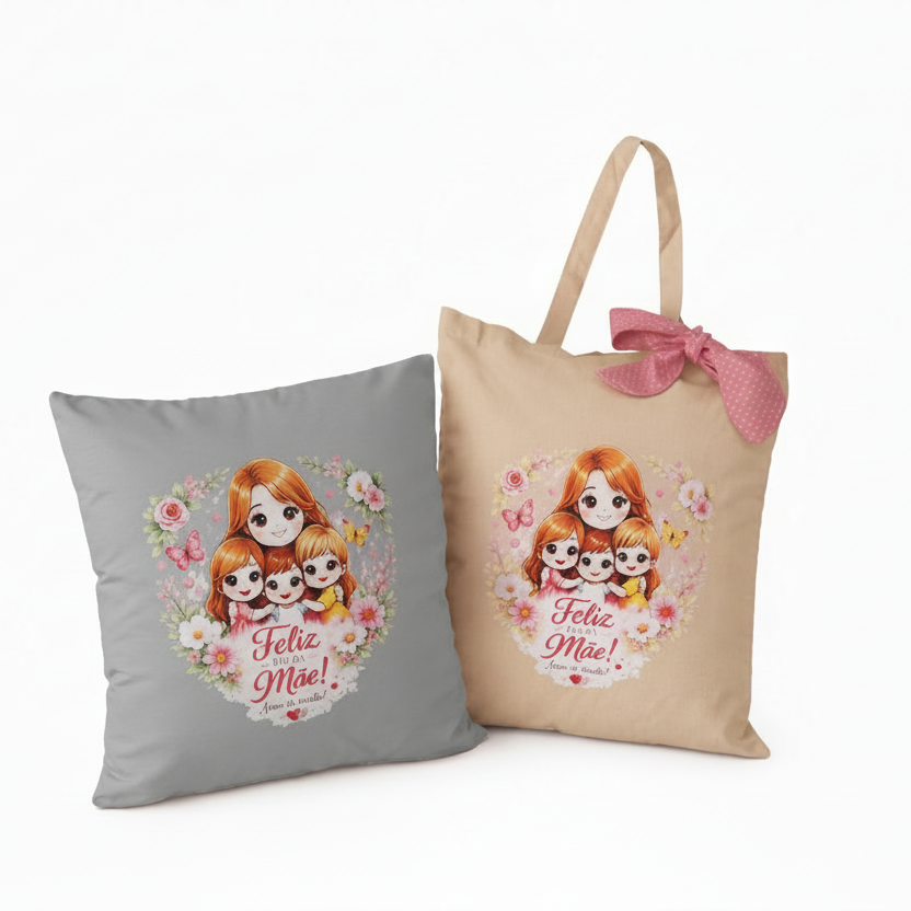 Conjunto Almofada Personalizada + Totebag