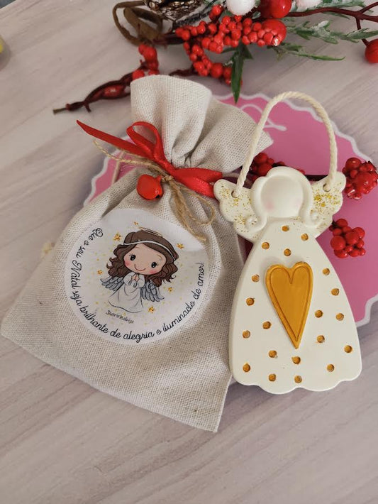 Anjinho em Gesso Perfumado com Bolsinha