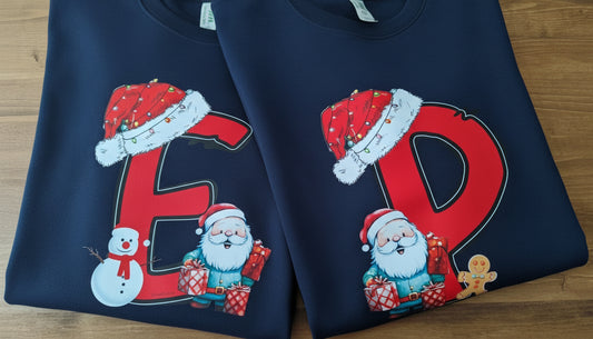 Sweatshirt de Natal com Iniciais
