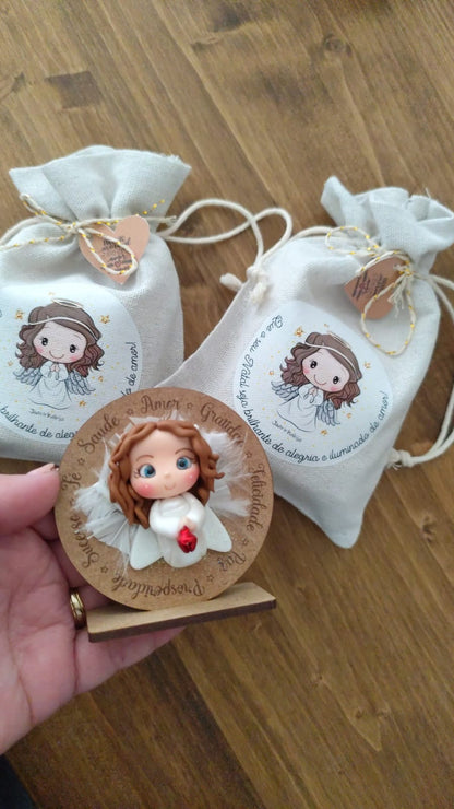 Anjinhos Mensageiros em Base| Decoração Natal Artesanal