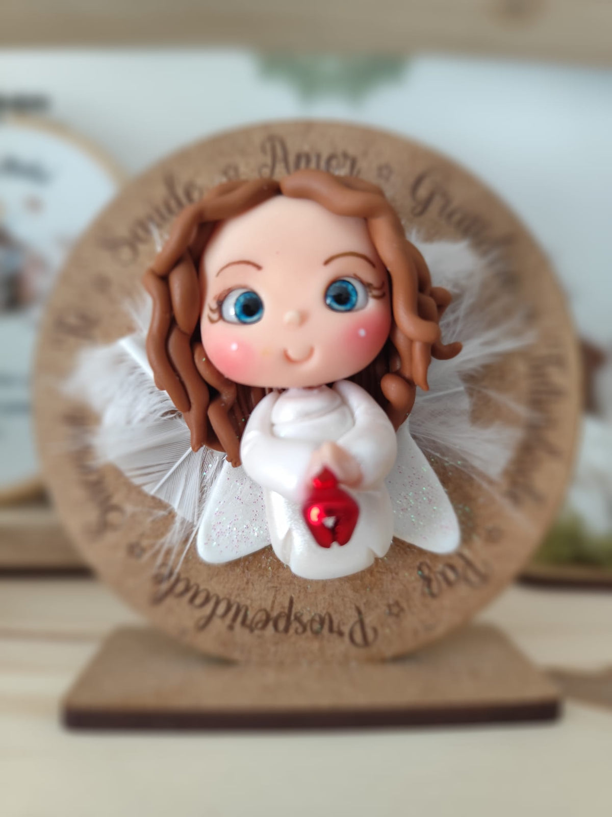 Anjinhos Mensageiros em Base| Decoração Natal Artesanal