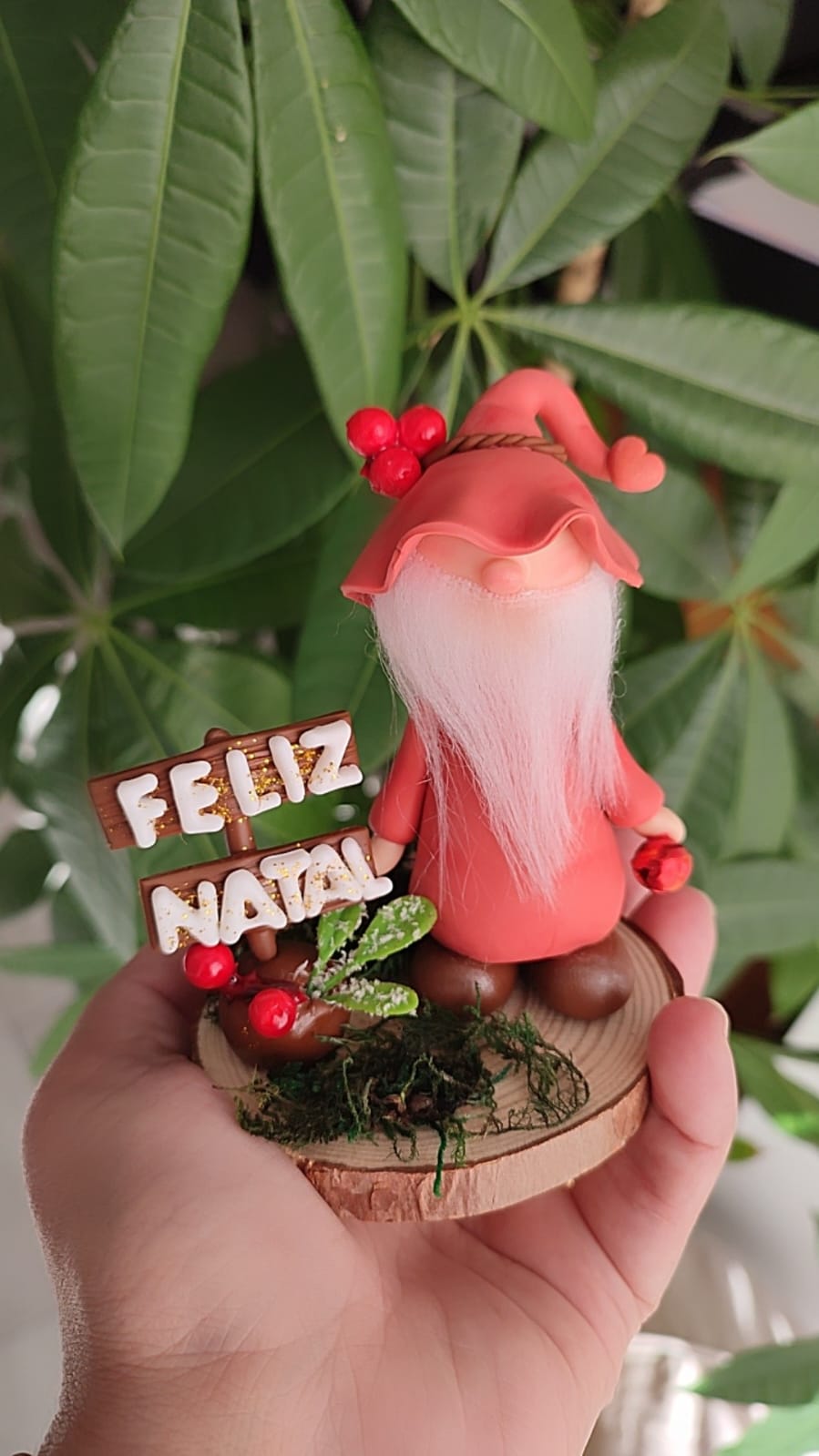 Gnomo de Natal Grande Artesanal | Decoração Natal
