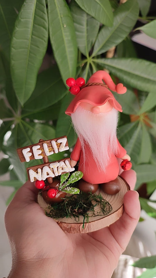 Gnomo de Natal Grande Artesanal | Decoração Natal