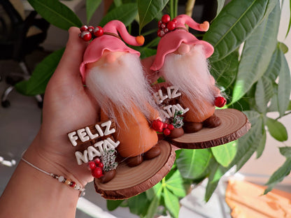 Gnomo de Natal Grande Artesanal | Decoração Natal