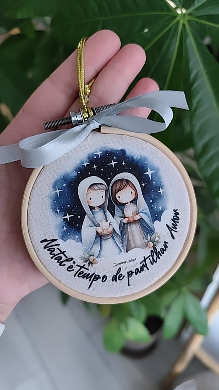Bola Bastidorde Natal Personalizada | Decoração Artesanal