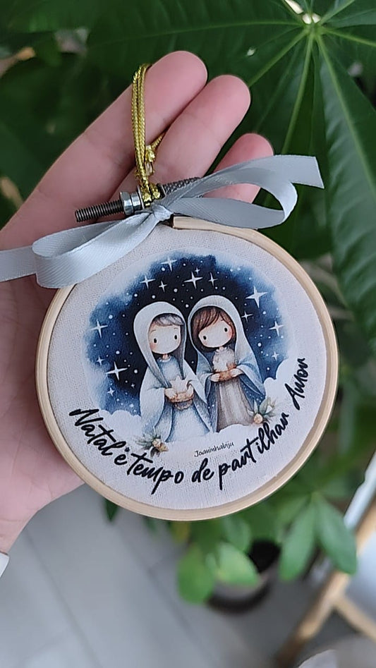 Bola Bastidorde Natal Personalizada | Decoração Artesanal