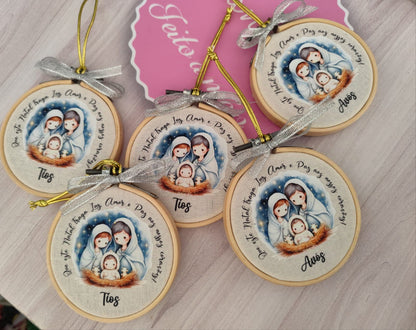 Bola Bastidorde Natal Personalizada | Decoração Artesanal