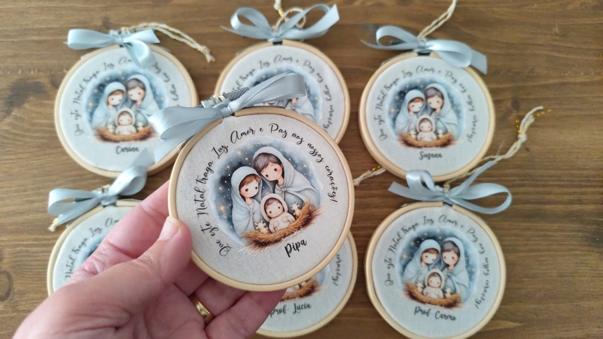 Bola Bastidorde Natal Personalizada | Decoração Artesanal
