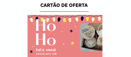 Cartão de Oferta com texto no topo