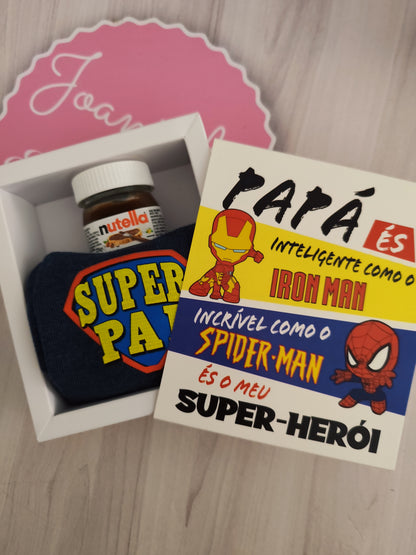 Caixa de Meias Super Pai e Chocolate Nutella