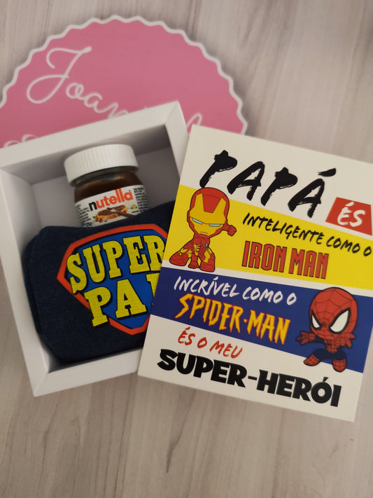 Caixa de Meias Super Pai e Chocolate Nutella