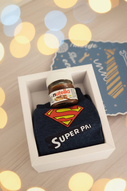 Caixa de Meias Super Pai e Chocolate Nutella