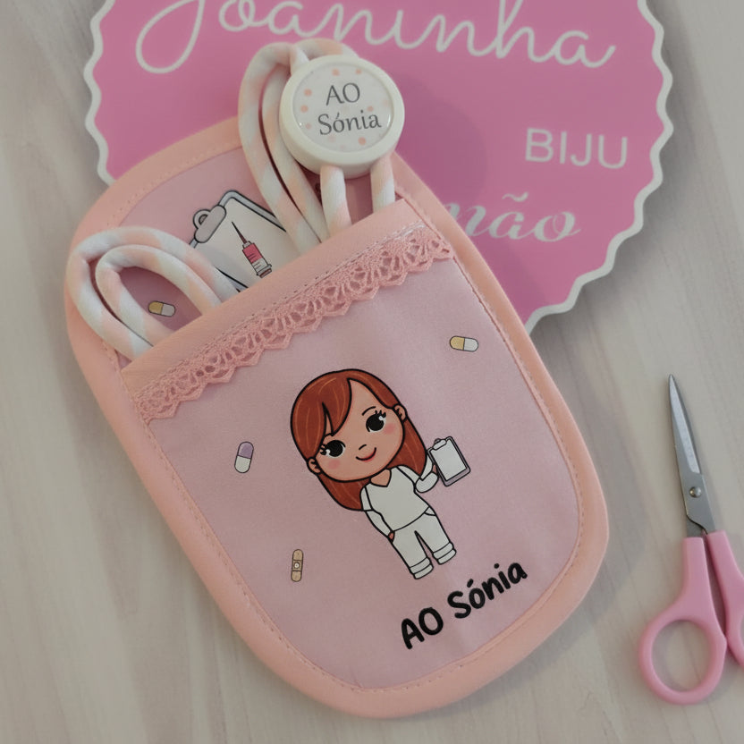 Conjunto porta canetas e fita personalizada