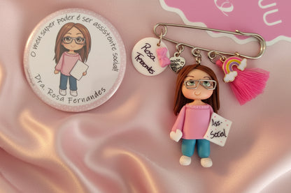 Conjunto Personalizado Crachá e Pregadeira