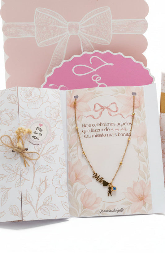 Colar em aço inoxidável- Dia da Mãe