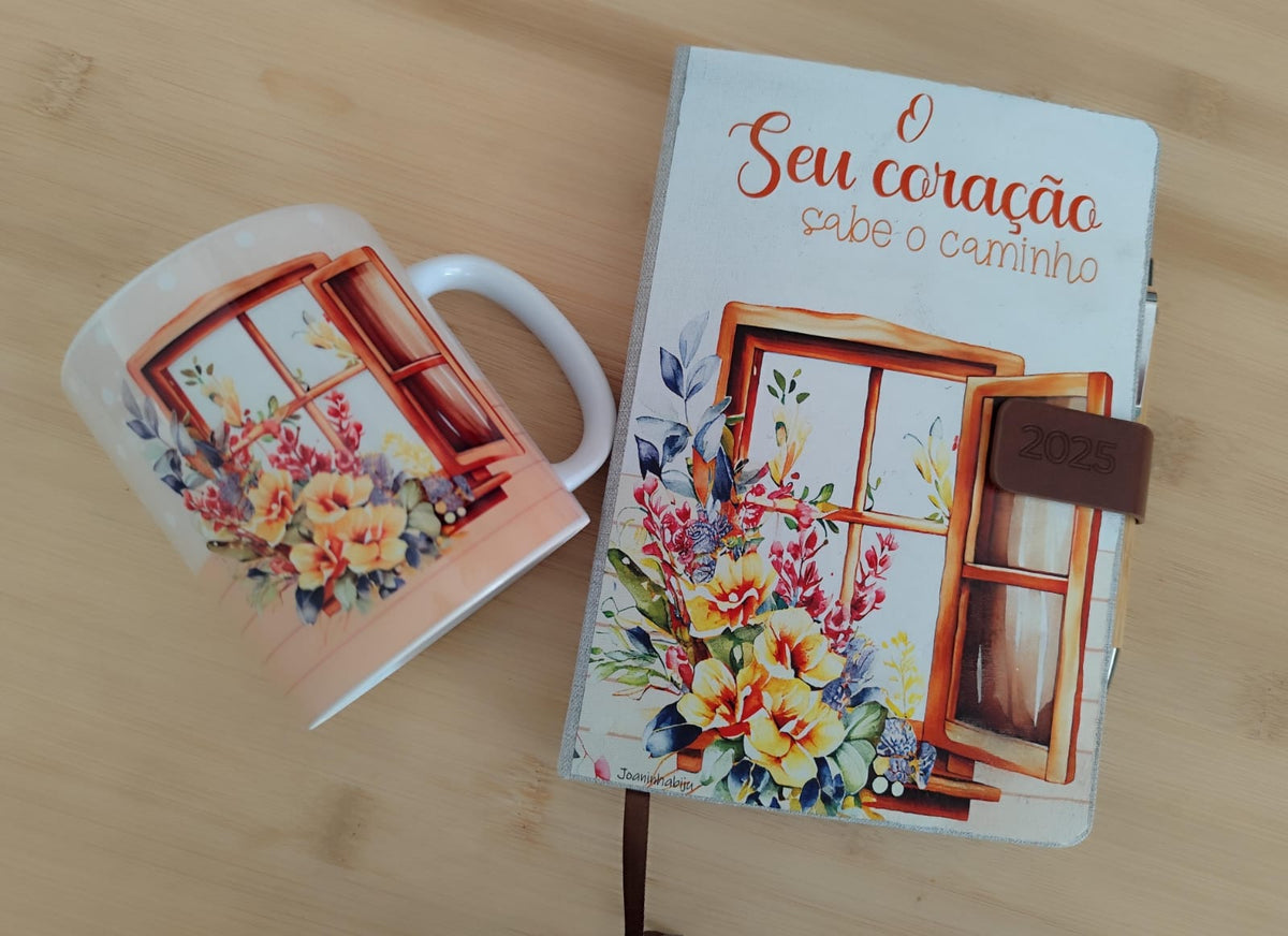 Agenda Personalizada 2027 | Com Caneta Gravada e Caneca | Joaninha Biju