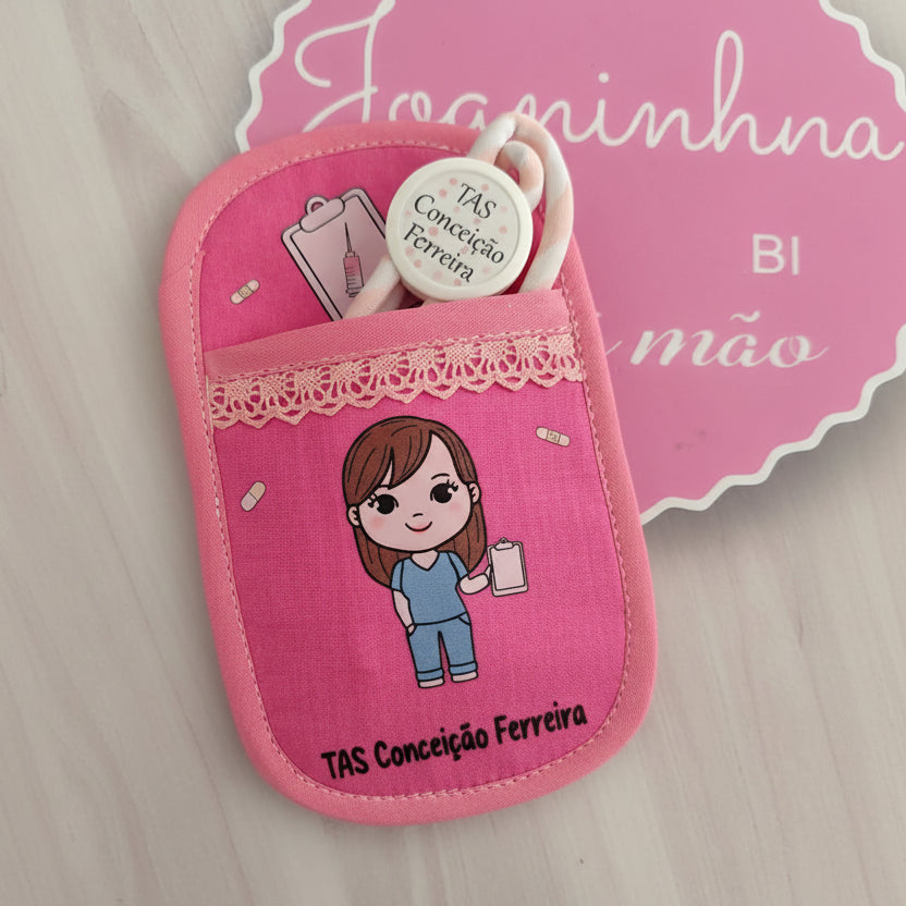 Conjunto porta canetas e fita personalizada