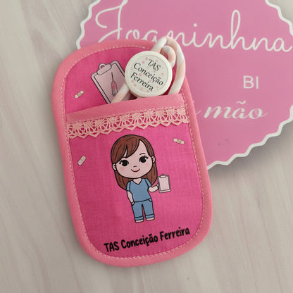 Conjunto porta canetas e fita personalizada