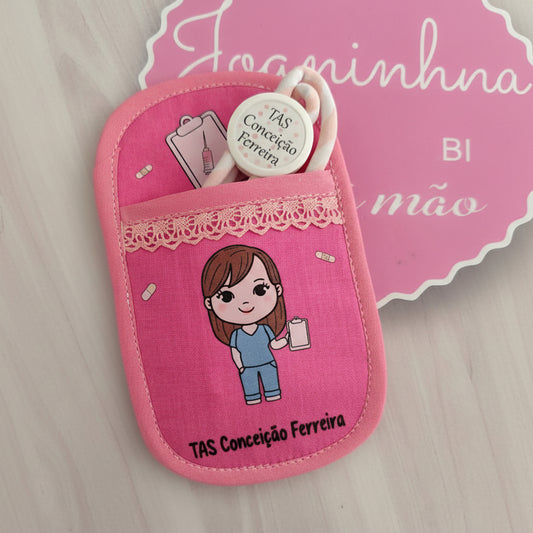 Conjunto porta canetas e fita personalizada