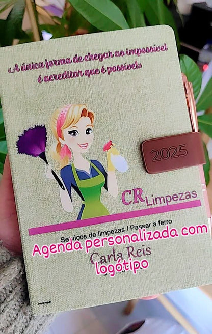 Agenda Personalizada 2027 | Com Caneta Gravada e Caneca | Joaninha Biju