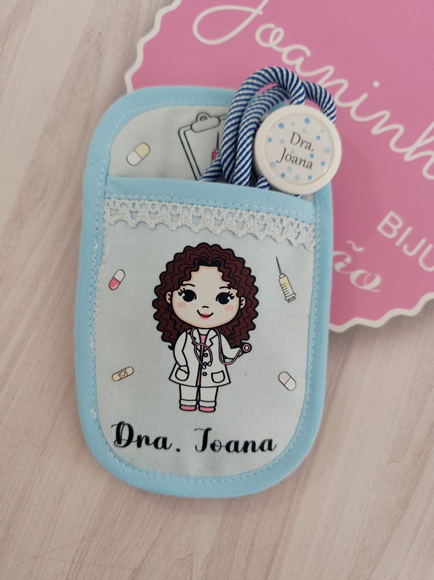 Conjunto porta canetas e fita personalizada