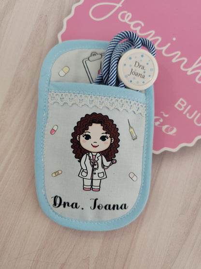 Conjunto porta canetas e fita personalizada