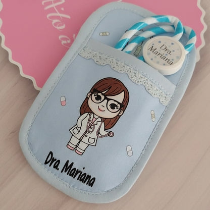 Conjunto porta canetas e fita personalizada